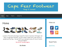Tablet Screenshot of capefearfootwear.com